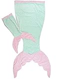 PoshPeanut? Mermaid Tail Blanket Softest Minky Comfy Cozy Blankie for Kids Ages 3-13 with FREE Toy D