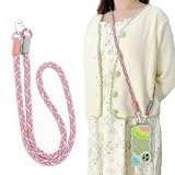 [ENZE] エネゼ スマホストラップ マカロン限定色 ハンドメイド ショルダーストラップ ロング 全機種対応 1個入り (睡蓮の池)