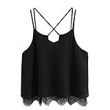 Mokao Lady夏ノースリーブベストレディースカジュアルタンクトップセクシーTシャツブラウスブラックホワイト US サイズ: L カラー: ブラック