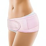 Comfytopia Certified 産後骨盤ベルト 通気性抜群 ダブルベルト 調整可 産後 ダイエット 骨盤 矯正 ベルト ピンク (M)