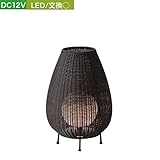 ガーデンライト デッキライト LED 電球色 ローボルトライト（12V） ラタンスタンドライト１型 ダークブラウン 耐候性 照明 屋外 外灯 照明器具 おしゃれ