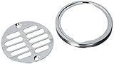 Jaclo 6230-pchシャワー排水プレート、3 – 3 / 8インチ、ポリッシュクローム