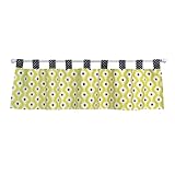 Trend Lab Waverly Rise and Shine Window Valance, Black/White by Trend Lab