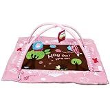 LUDI Rectangular Pink Owl Activity Play Mat by Ludi