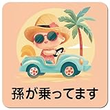 Ramdy(ラムディ) マグネット 13x13cm 日本製(孫が乗ってます C2タイプ)