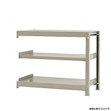 軽中量棚200kg 連結 幅90×奥行30×高さ70cm 3段 ニューアイボリー 200kg/段