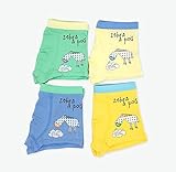 ツバメ--屋　可愛い 女の子　男の子用下着 赤ちゃん用肌着 トランクス ボクサー 女児 子供パンツ 短パン 動物 プリント ソフト 3枚組 (L(6-9歳）)