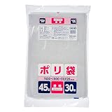 ジャパックス ゴミ袋 45L 透明 縦80cm×横65cm×厚み0.02㎜ 室内で使う ゴミ箱用 ポリ袋 ツルツルタイプ 30枚入 JNL483