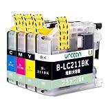 LC211-4PK 4色セット C+M+Y+BK 各1本 互換インク 互換品 ブラザー（Brother）用 純正品併用 個包装 大容量 残量表示 DCP-J968N J963N J962N J767N J762N J567N J562N MFC-J887N J880N J990DN J997DN J900DN J907DN J830DN J837DN J730DN J737DN インク