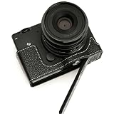 [恵＼イーサン] TP Original Sigma fp 専用 オープナブルタイプ ハンドメイド本革 ボディケース 互換 電池交換便利 底面開閉 ハンドメイド本革ハーフカメラケースバッグカバー (ブラック)