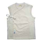 オーガニックコットンスムースニット　ノースリーブ肌着【日本製】（50-60）(キナリ)