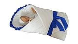 BlueberryShop Satin Swaddle Wrap Blanket Duvet for Newborn Baby 100% Cotton 0-3m ( 0-3m ) ( 78 x 78 