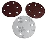 あれば便利 選べる12サイズ ダブルアクション サンダー用 マジックペーパー サンディング ペーパー 125mm 100枚セット #40 #60 #80 #120 #180 #240 #320 #40