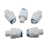 Malida 1 / 8 "スレッドオスX 1 / 4 "プッシュフィットチューブクイック接続for RO逆浸透膜( Pack of 5 )