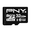 PNY ブラック microSDHCカード32GB class10 UHS-1対応 アダプタ付 永久保証 PFUD0321U140