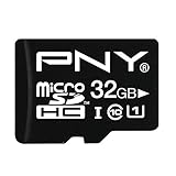 PNY ブラック microSDHCカード32GB class10 UHS-1対応 アダプタ付 永久保証 PFUD0321U140