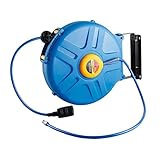 エアーホースリール 15m 天吊りフック ブラケット付 吊り下げ式 自動巻き上げ