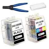 【SHUOLEI】 キヤノン用Canon用 BC-360XL BC-361XL 互換インクカートリッジBC-360 BC-361インク BC-341/ BC361XL(大容量3色カラー*1) + BC-340/BC360XL(大容量ブラック*1)優良リサイクルインク 340/360XL 341/361XL大容量 残量表示 対応機種：PIXUS TS5430 TS5330 TS5130(合計2本)