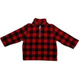 カーターズ（Carter's)赤フリースプルオーバー 男の子レッドxブラックブロックチェック柄フリース防寒アウターギフトプレゼント 4t(98-105cm) 4歳用 お出かけアウター [並行輸入品]