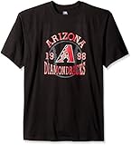 MLB Arizona DiamondbacksメンズチームグラフィックShort SleevedグラフィックTシャツ、Xラージ/トール、ブラック