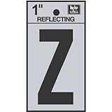 hy-ko rv-15 / Z Reflective Letter with Zサイン、1.25インチ、ブラック
