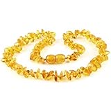 Amber Teething Necklace, Anti-inflammatory, 100% Hand-crafted Baltic Amber, Natural and Non-toxic Pa