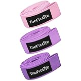 TheFitLife トレーニングチューブ 筋トレチューブ ゴムチューブ レジスタンスバンド ストレッチバンド フィットネスバンド (ピンク/ラベンダー/パープル)