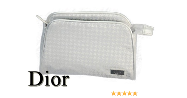 white dior makeup bag