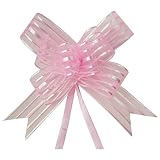 フロロラッピング ワンタッチリボン ライン 2 ピンク 10枚入り 幅5 x 80cm