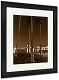 AshleyフレームプリントPalm Trees in Coronado Island with Downtown San Diego in the California、壁アートホーム装飾、ag65