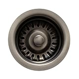 Whitehaus RNW35-PTR Basket Strainer 3 1/2-Inch, Pewter by Whitehaus