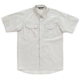 ミドリ安全 【抜群の洗濯耐久性】 男女兼用 半袖シャツ GS351 シルバーグレー LL