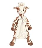 Bearington Baby PACIFIER PET Plush Animal with Pacifier Tether and Pouch (Natural Patches Giraffe) b
