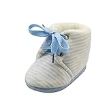 杜屋トヤ　ベビーシューズ　赤ちゃんのかわいいレースアップファーストシューズ　靴　ブーツ　子供/キッズ　かわいい　プレゼント　12 cm (シングル, 青)