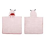 QD-WST ベビー着るタオル 子供用 バスローブ かわいい動物柄 新生児 3歳まで やわらかい 快適 心地よい (ナナホシテントウムシ)