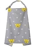 DULAIDUWAN ムレない 授乳ケープ 汗っかきの赤ちゃんに優しい 綿100% ガーゼ 生地 ワイヤー入り 収納袋付き