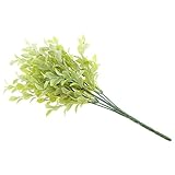 Flameer 観葉植物　インテリア　4色選択　曲げ可能　装飾　オフィス　屋外　ギフト　布+プラスチック製 - 白緑