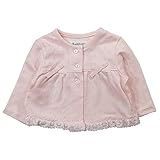 《H29年春物》(日本製) Pample Mousse(パンプルムース) アイレット裏毛リボン付裾レースカーディガン 95cm/PK NO.DP-71206