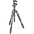ヴァイテックイメージング Manfrotto 三脚 Befreeアドバンス アルミ 4段 自由雲台 ツイストロック式T三脚キット ブラック 全伸高150cm 縮長40cm MKBFRTA4BK-BH
