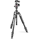 ヴァイテックイメージング Manfrotto 三脚 Befreeアドバンス アルミ 4段 自由雲台 ツイストロック式T三脚キット ブラック 全伸高150cm 縮長40cm MKBFRTA4BK-BH