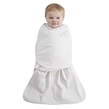 Halo Sleepsack 100% Cotton Adjustable Swaddle (Newborn, Yellow/Grey Dot) by Halo