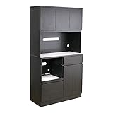 完成品食器棚【Wiora-ヴィオラ-】(キッチン収納・100cm幅)ブラックオーク