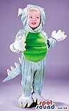 かわいい、緑、青のドラゴンハロウィンベビーサイズのコスチューム