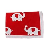 【ノーブランド品】赤ちゃん　新生児　竹繊維　ブランケット　ベビー　ベッド　寝具　ラップ　タオル　毛布　おくるみ　布団　カバー　全6パタン - ピンクの象