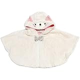 【SiShuNon/シシュノン】ウサギネコモコモコボアケープ ベビー ボア クマ パンダ ケープ F(70-80) 15 ホワイト