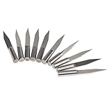 Baoblaze 10本入　彫刻刀　60度　V字型　CNC 彫刻機 ルーター対応　PCB彫刻ビット　全7サイズ　　　　 - 50mm