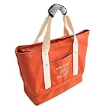 AimmeeFranc 多機能マザーズバッグ インナーポーチ付き シューズ・靴の収納可能な２段収納 (オレンジ)