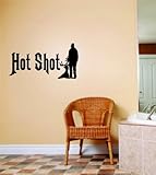 トップ販売デカール – 価格Reduced :ホットショット文字レタリングwith Deer Buckイメージ動物狩猟ハンターMan Gun画像アート – 女の子のレディース子供用ベッド部屋スポーツ趣