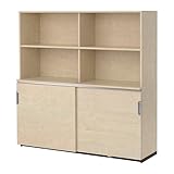 IKEA(イケア) GALANT バーチ材突き板 09897961 収納コンビネーション 引き戸付、バーチ材突き板