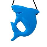 Stimtastic Chewable Silicone Shark Pendant Nontoxic BPA and Phthalate Free, Aqua by Stimtastic